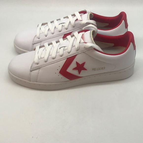 SOLD Converse Pro Leather Ox White Red Unisex - Picture 5 of 16